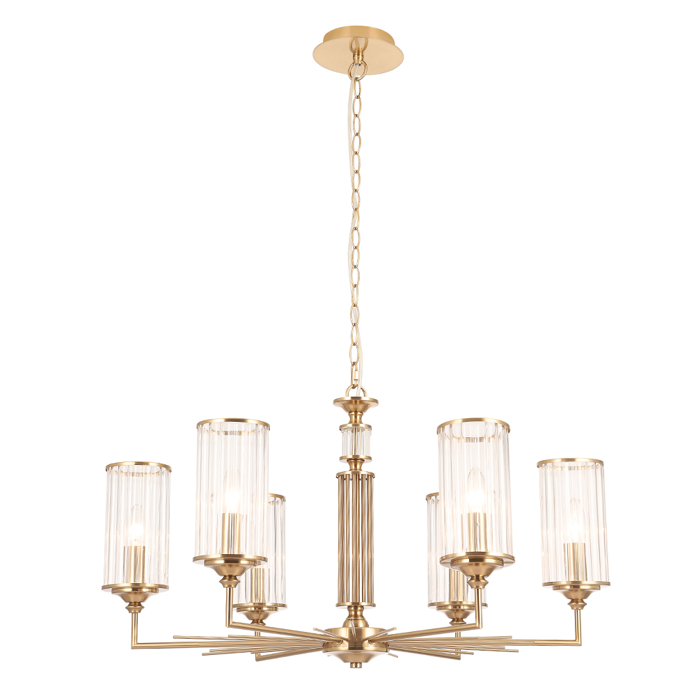 Подвесная люстра Crystal Lux GLORIA SP6 BRASS в #REGION_NAME_DECLINE_PP#