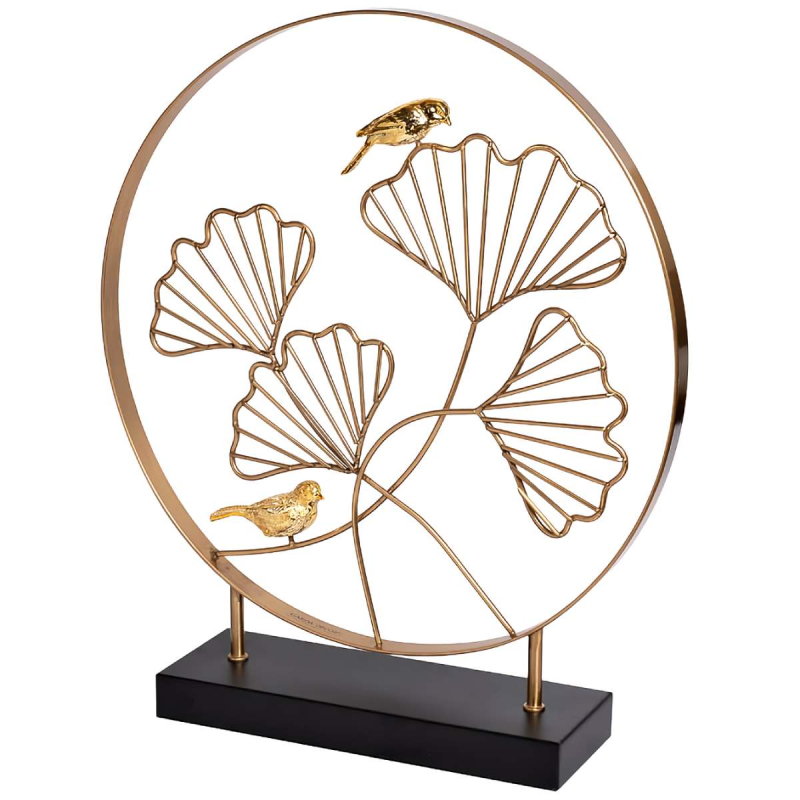 Статуэтка Листья с двумя золотыми птичками Garda Decor 55RD3153 в Санкт-Петербурге