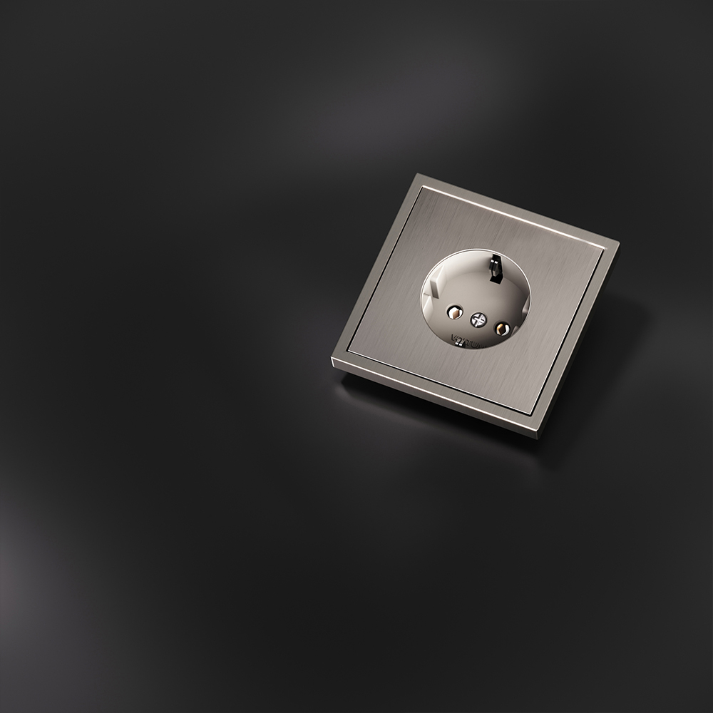 Накладка для розетки с заземлением Voltum S70 Metal (никель) VLSM000611 в #REGION_NAME_DECLINE_PP#