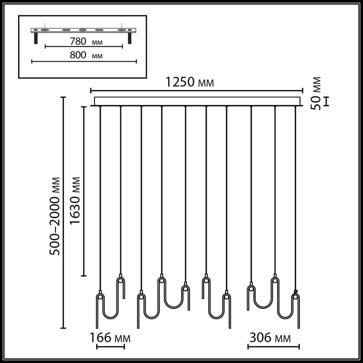 Подвесная люстра Odeon Light L-Vision Flow 5105/52L в Санкт-Петербурге