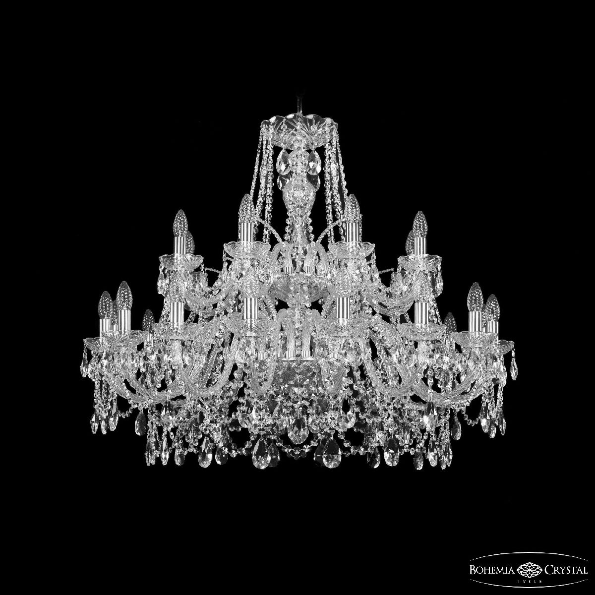 Подвесная люстра Bohemia Ivele Crystal 1411/16+8/360/2d Ni в Санкт-Петербурге