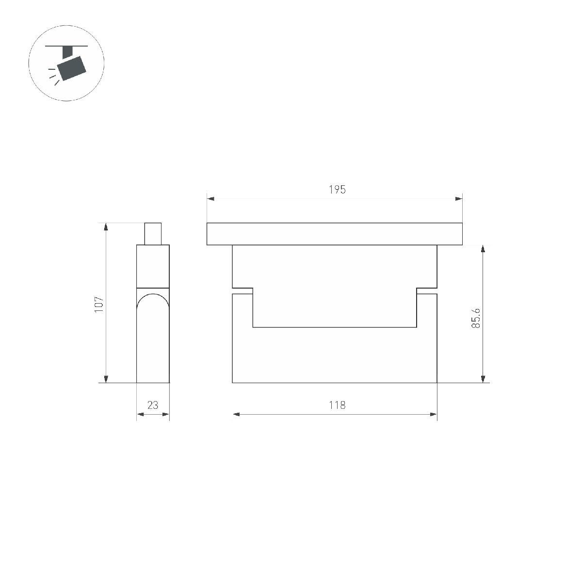 Трековый светильник Arlight MAG-ORIENT-LASER-FOLD-S195-6W Warm3000 (BK, 30 deg, 48V) 034629(1) в Санкт-Петербурге