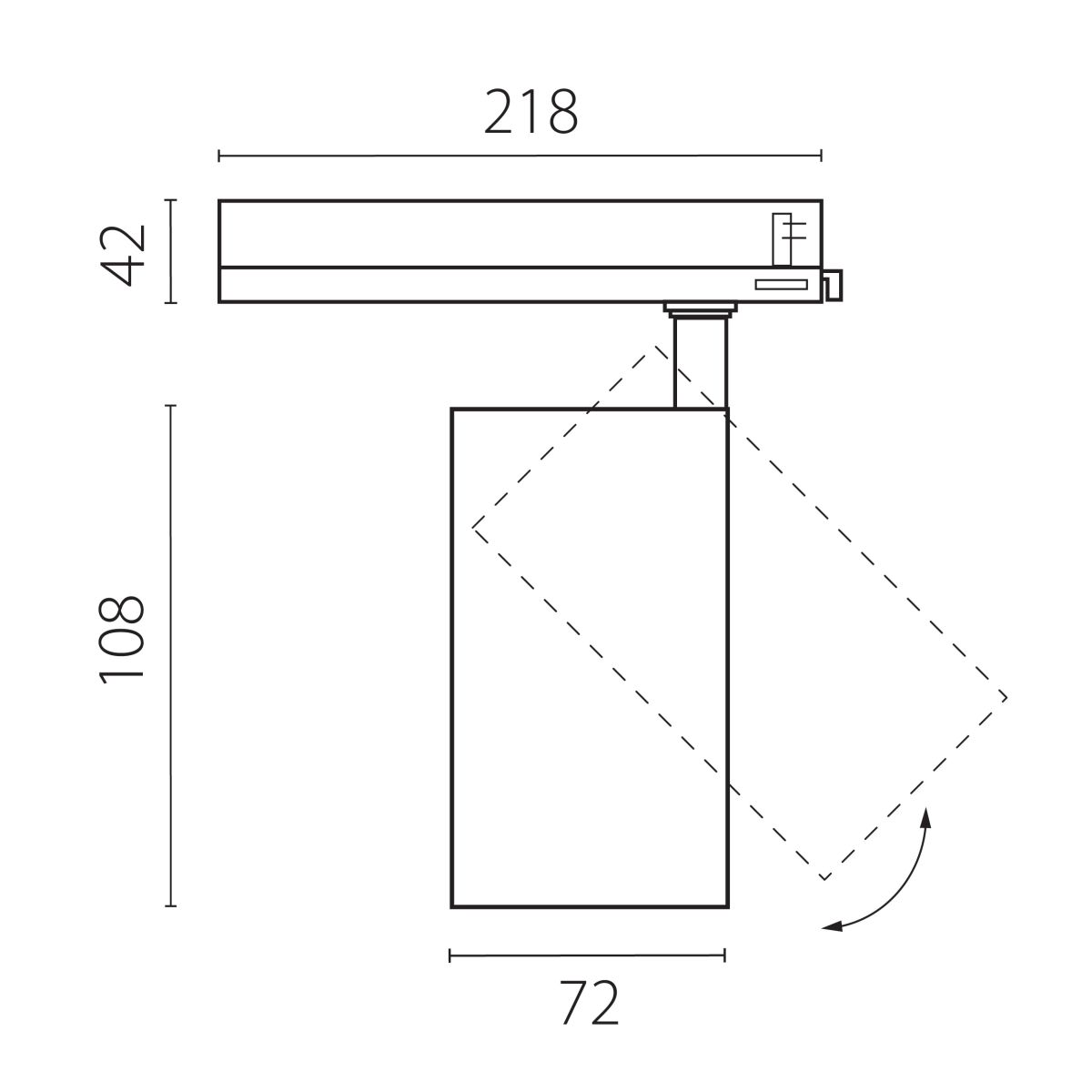 Трековый трехфазный светильник Quattro LED с управлением TRIAC Lightstar Alta Base A5236TRIAC в Санкт-Петербурге