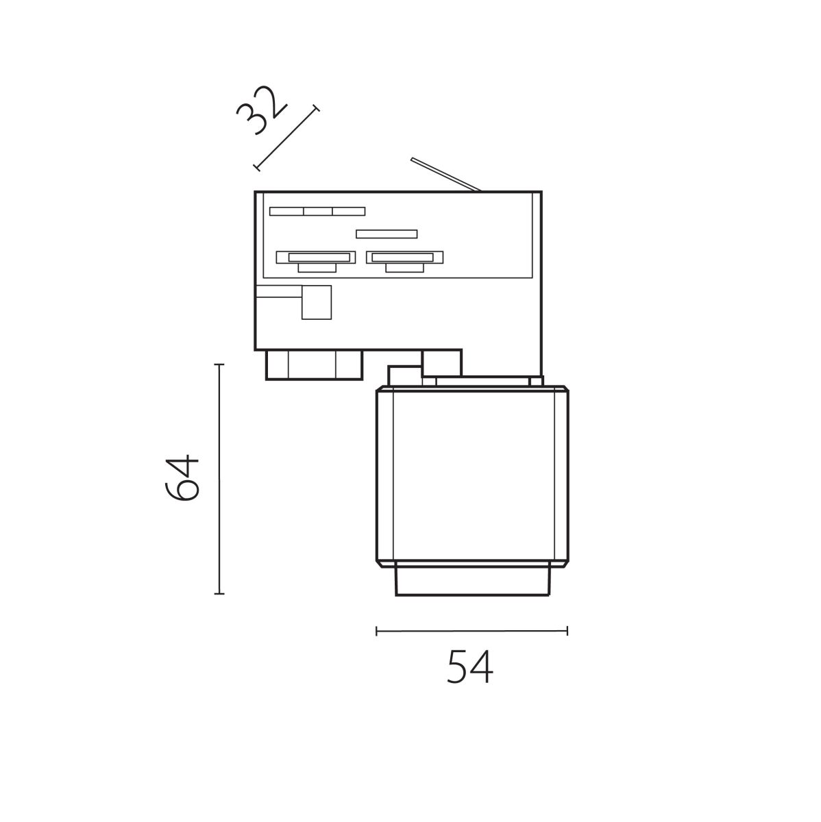 Адаптер для светильника с розеткой Shuko к шинопроводу 5030xx-R/5040xx-(F)/(R) Quattro Lightstar 594006-WSA в Санкт-Петербурге