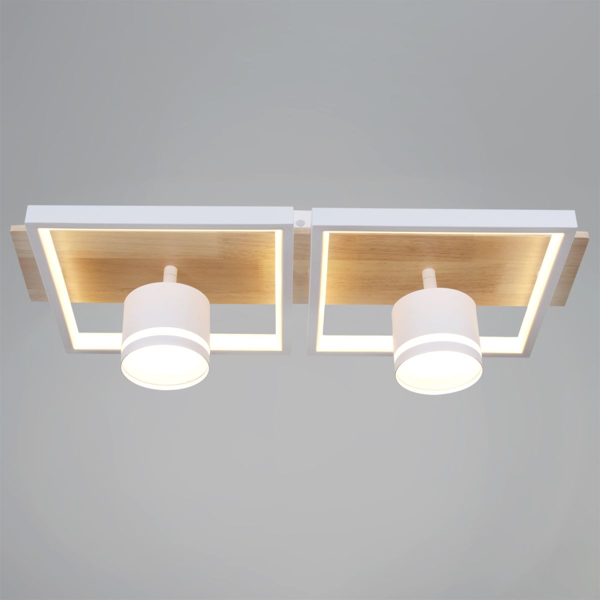 Потолочный светильник Reluce 19560-0.3-2+2 WH+WOOD в #REGION_NAME_DECLINE_PP#