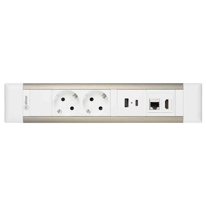 Блок розеток 41T (2 секции, USB + type C + RJ45 + HDMI) Mebax 00-00002594 в Санкт-Петербурге