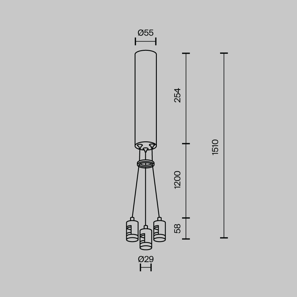 Подвесной набор для шинопровода Maytoni Flarity TRA154SW-BB-R-BS в Санкт-Петербурге