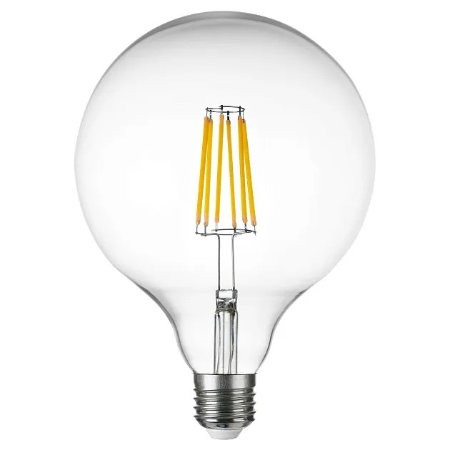 Лампа светодиодная филаментная Lightstar LED Filament E27 10W 3000K груша прозрачная 933202 в Санкт-Петербурге