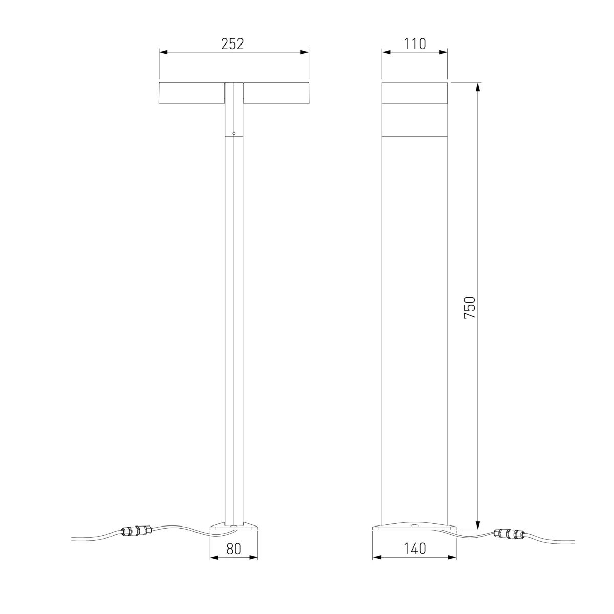 Ландшафтный светильник Elektrostandard Twin 35170/F черный 4690389219443 a072076 в Санкт-Петербурге