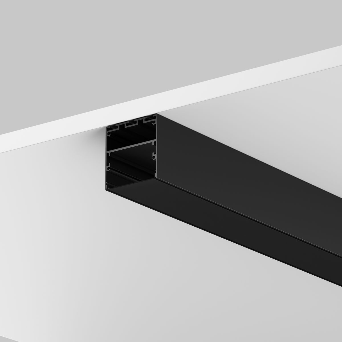 Рассеиватель для профиля 50×50 Чёрный, 2 м Maytoni Led Strip ALM-5050T-B-DF-2M 642048 в Санкт-Петербурге
