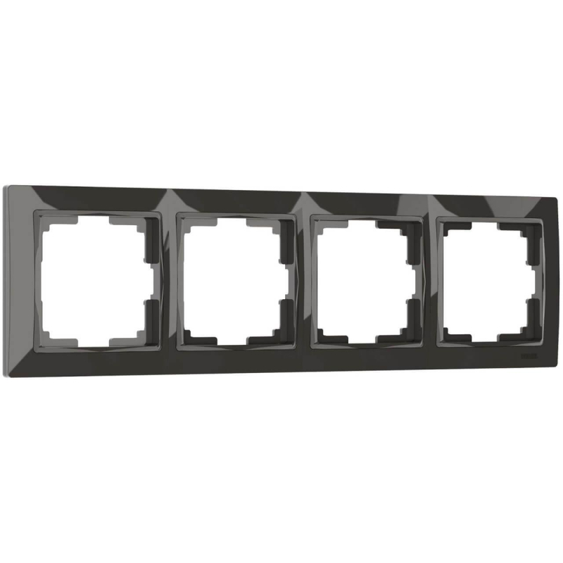 Рамка на 4 поста Werkel Snabb basic серо-коричневый W0042007 4690389161445 в Санкт-Петербурге