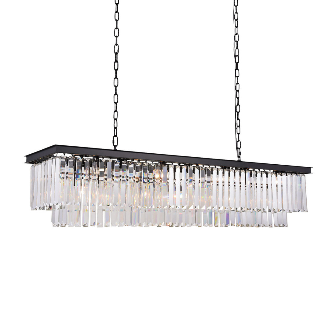 Подвесная люстра Delight Collection 1920s Odeon KR0387P-12C/P black/frost в Санкт-Петербурге