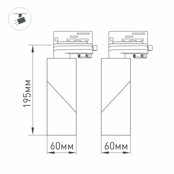 Трековый светодиодный светильник Arlight LGD-Twist-Track-4TR-S60x60-12W Day4000 026760(1) в Санкт-Петербурге