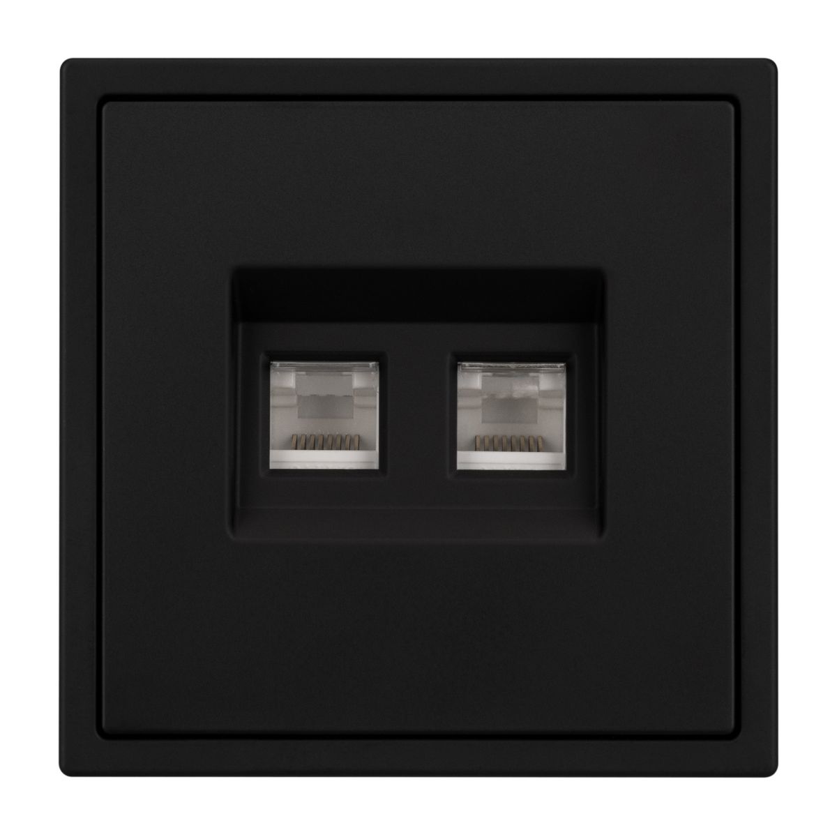 Механизм сдвоенной телефонной розетки Arlight SCT-NOBE-MTL2-SFPL-BK (RJ-11, 4C) (Черный оникс) 054309 в Санкт-Петербурге