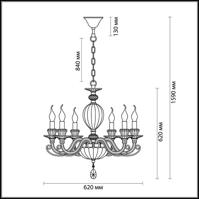 Подвесная люстра Odeon Light Siena 3929/6 в Санкт-Петербурге