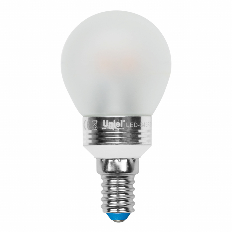 Лампа светодиодная (08010) Uniel E14 5W 4500K матовая LED-G45P-5W/NW/E14/FR в Санкт-Петербурге