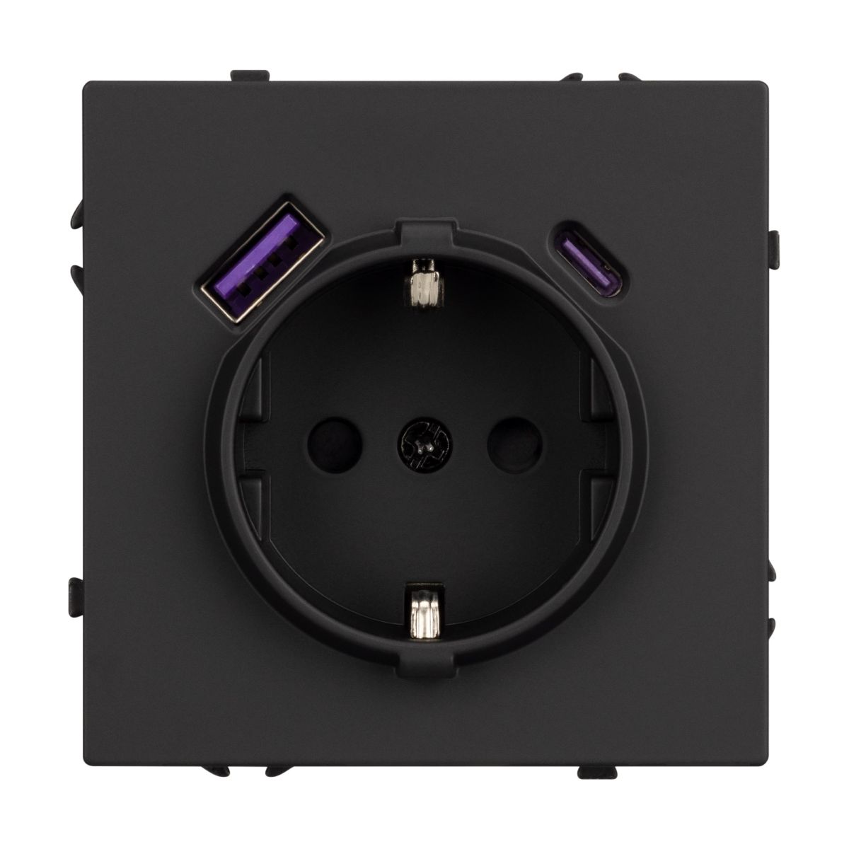 Розетка зк со шторками с USB тип А+С софт-тач черный оникс Arlight SCT-MUAC-SFPL-BK (250V, 16A) 054285(1) в #REGION_NAME_DECLINE_PP#