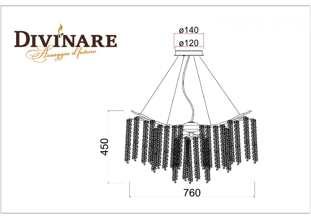 Подвесная люстра Divinare Salice 3133/01 SP-10 в Санкт-Петербурге