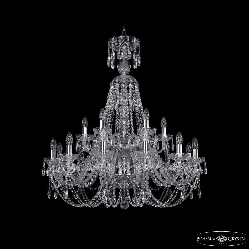 Подвесная люстра Bohemia Ivele Crystal 1406/12+6/300/XL-95/2d Ni в Санкт-Петербурге