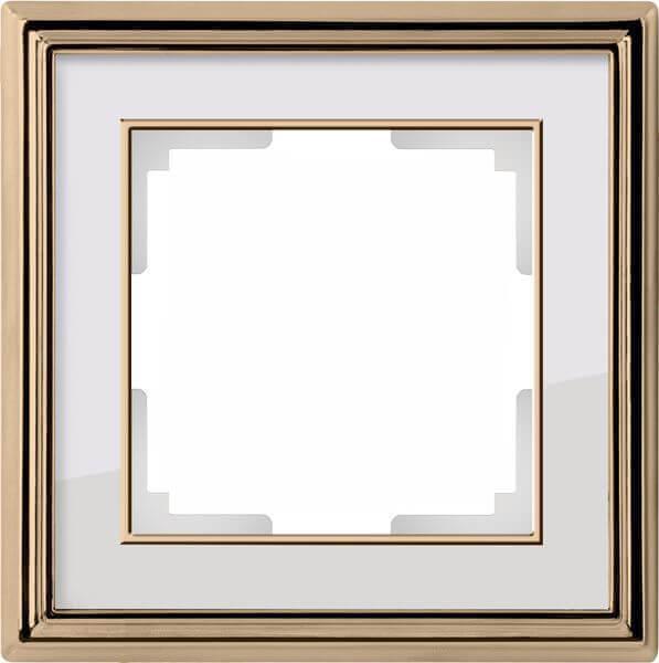 Рамка Werkel Palacio на 1 пост золото/белый WL17-Frame-01 4690389103575 в #REGION_NAME_DECLINE_PP#