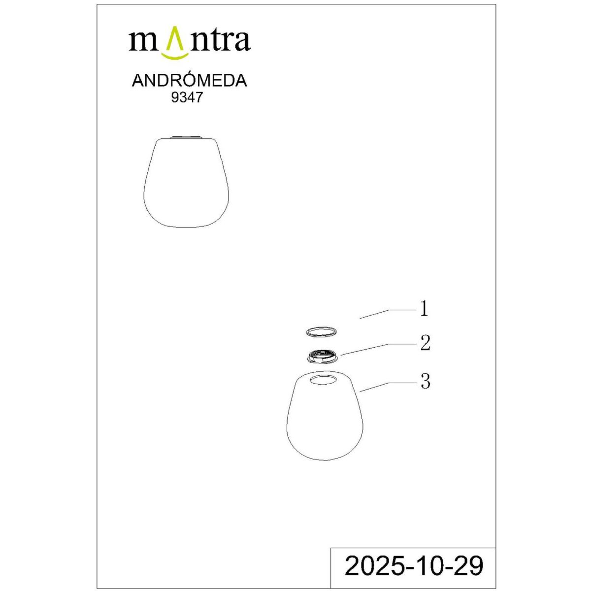 Плафон Mantra Andromeda 9347 в #REGION_NAME_DECLINE_PP#