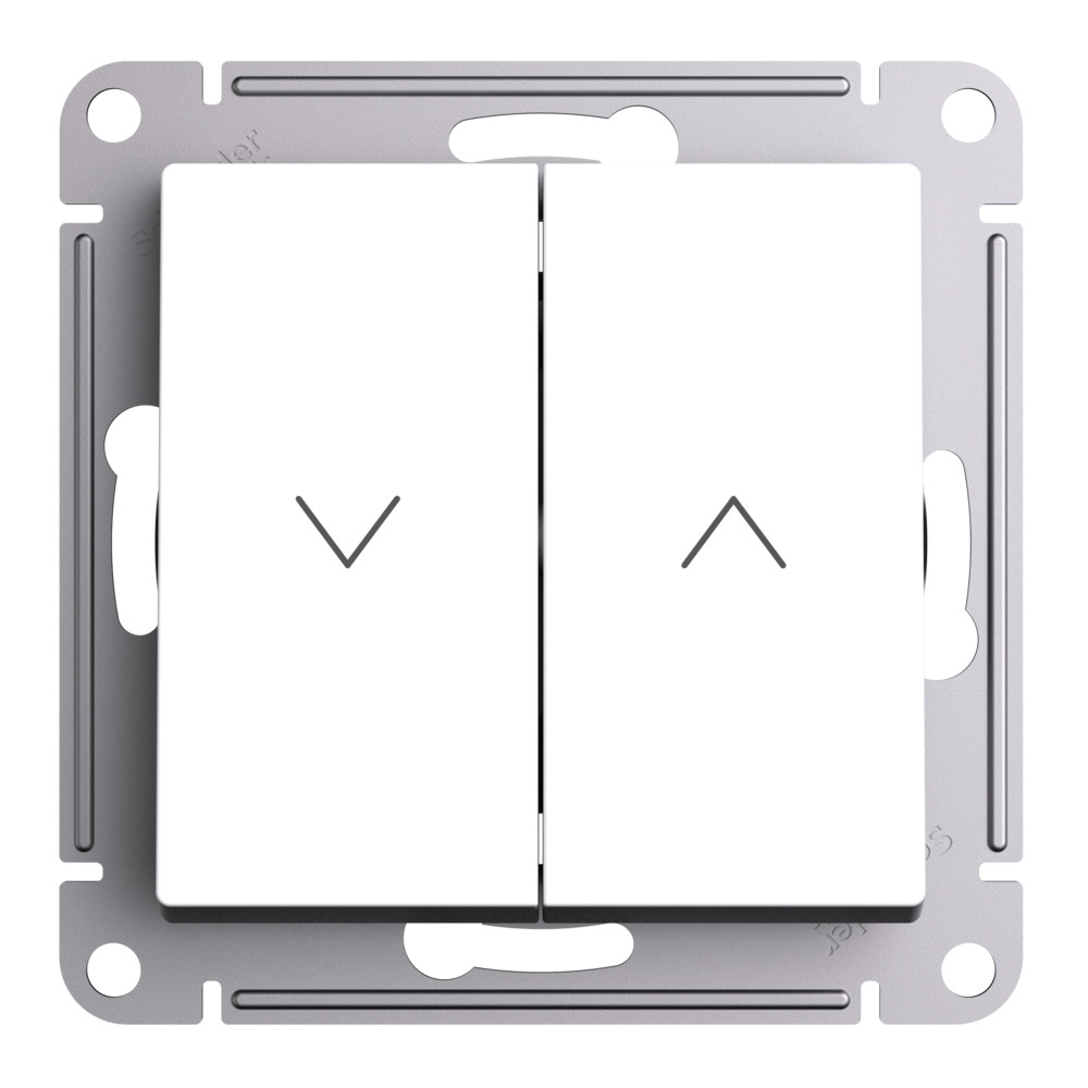 Выключатель 2-клавишный жалюзи, 10А, Systeme Electric AtlasDesign Лотос ATN001319 в Санкт-Петербурге