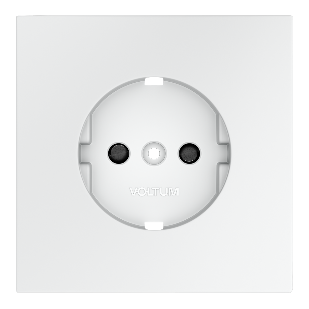Накладка для розетки с заземлением и защитными шторками Voltum S70 (белый матовый) VLS000702 в #REGION_NAME_DECLINE_PP#