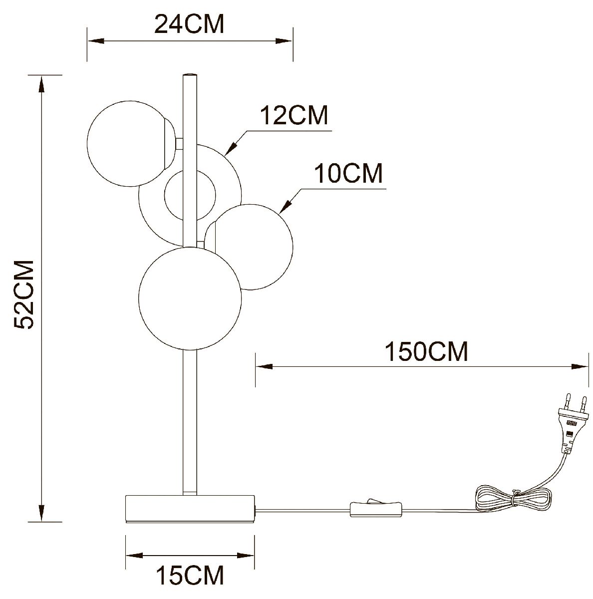 Настольная лампа Arte Lamp Gemini A2243LT-4PB в #REGION_NAME_DECLINE_PP#