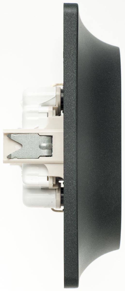 Розетка 2-ая с/з, 16А (в сборе) Systeme Electric Glossa Антрацит GSL000724 в Санкт-Петербурге