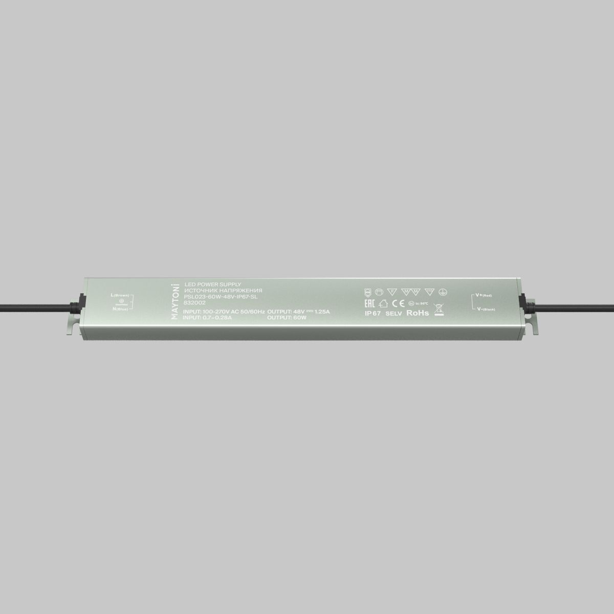 Блок питания Maytoni Led Strip PSL023 48В 60Вт IP 67 832002 в #REGION_NAME_DECLINE_PP#