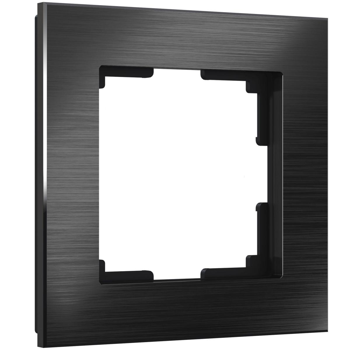 Рамка Werkel Aluminium на 1 пост черный алюминий W0011708 4690389157981 в Санкт-Петербурге