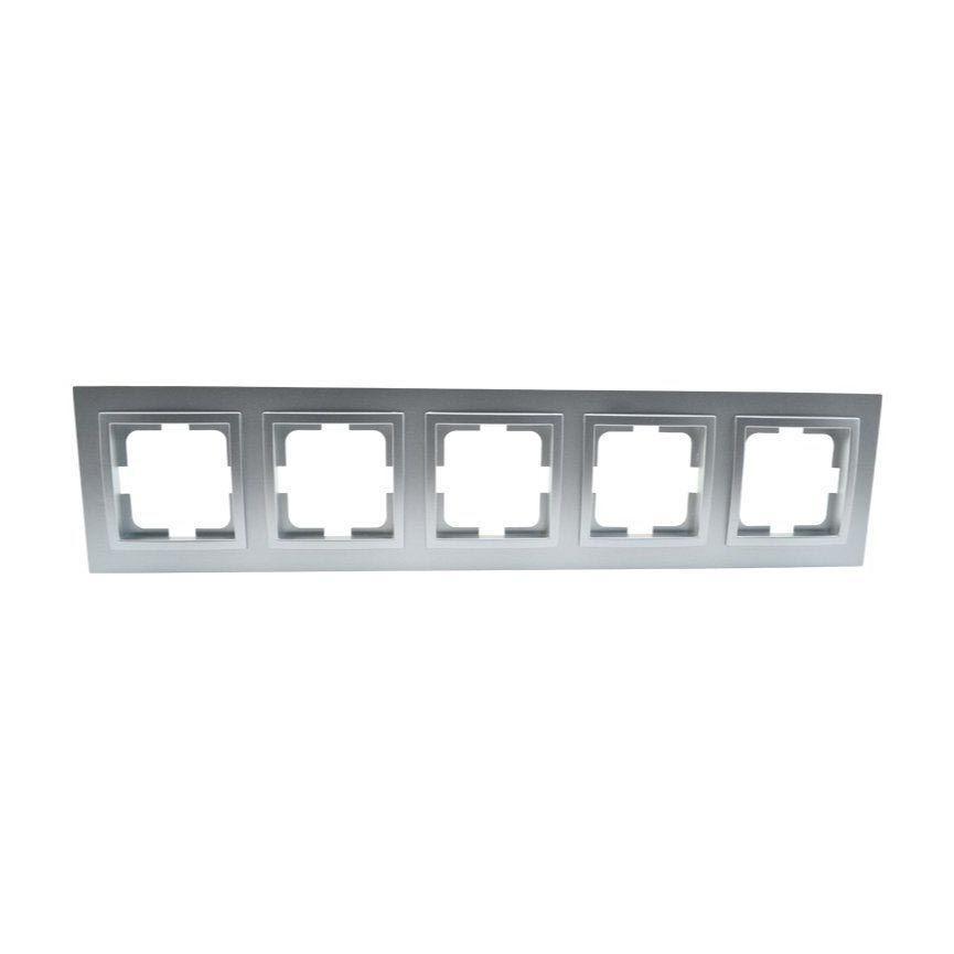 Рамка на 5 постов Mono Electric Despina серебро 102-210000-164 в Санкт-Петербурге