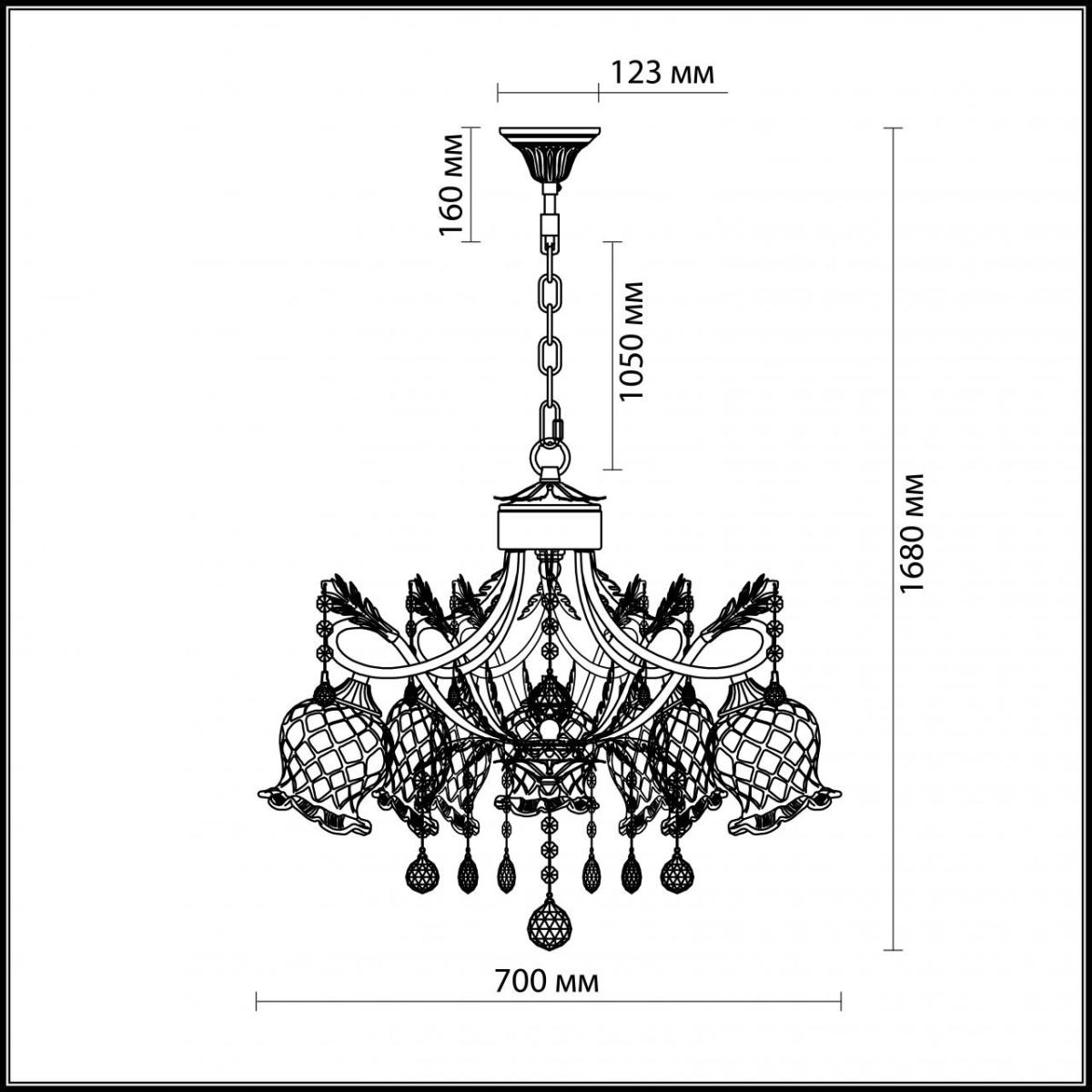 Подвесная люстра Odeon Light Timora 2883/7 в Санкт-Петербурге
