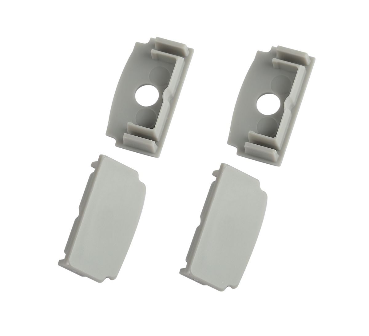 Набор заглушек Эра 6114-3 для профиля 6114 2шт глухие 2шт с отверстием в Санкт-Петербурге