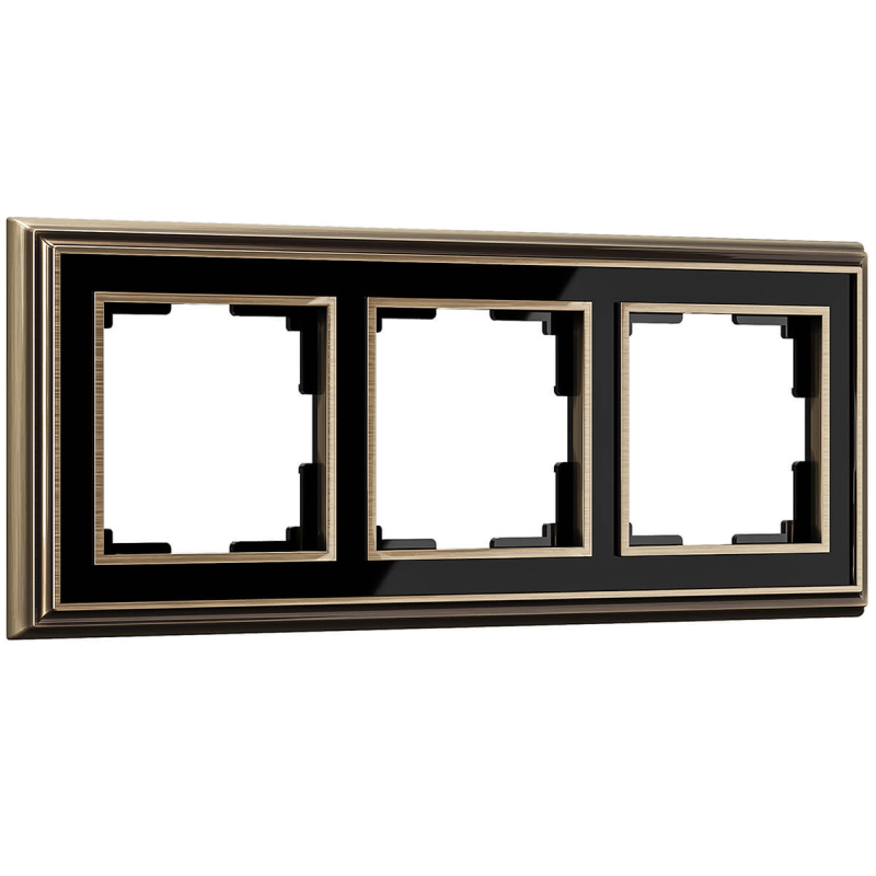 Рамка Werkel Palacio на 3 поста бронза/черный WL17-Frame-03 4690389103667 в #REGION_NAME_DECLINE_PP#