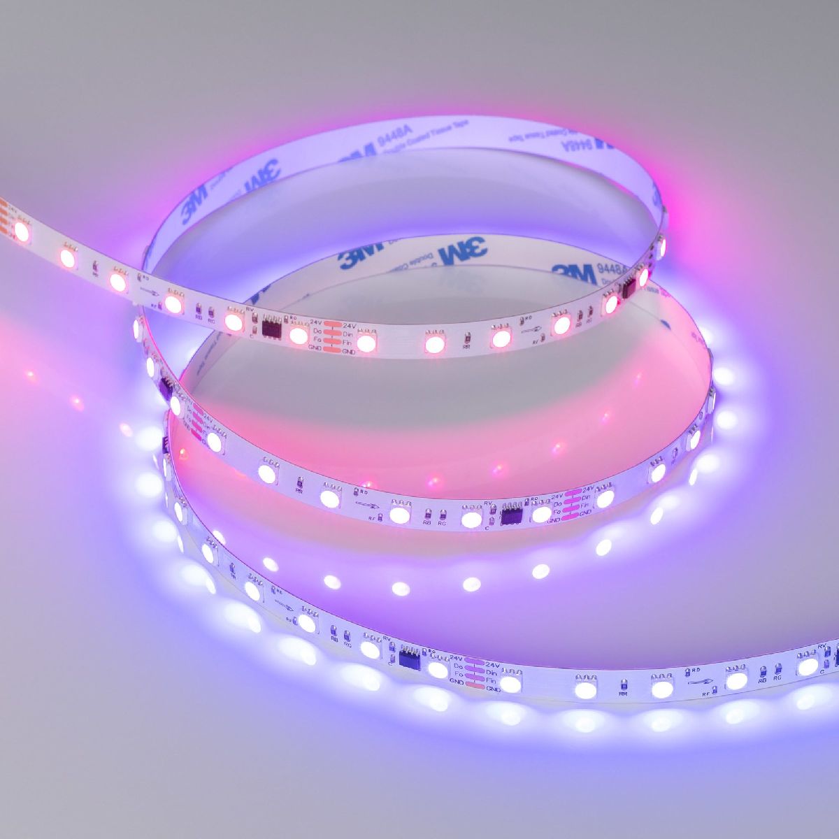 Светодиодная лента Arlight SPI-F140-10mm 24V RGB-PX7-BPT (22 W/m, IP20, 3535, 5m) 043132 в Санкт-Петербурге