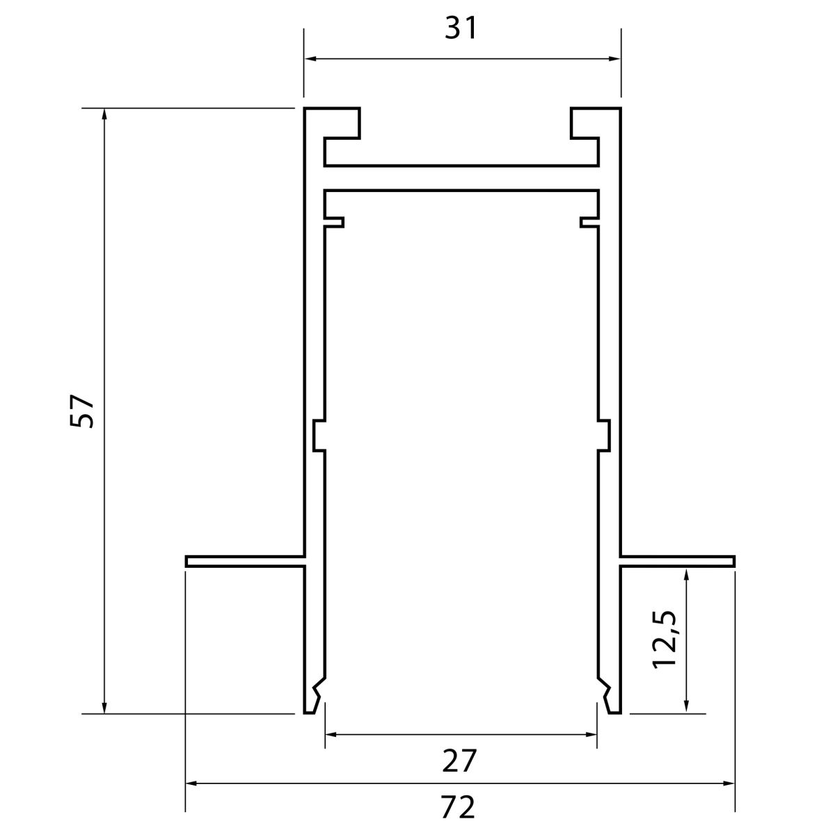 Шинопровод магнитный встраиваемый ST Luce Skyline 220 ST021.539.00H в Санкт-Петербурге