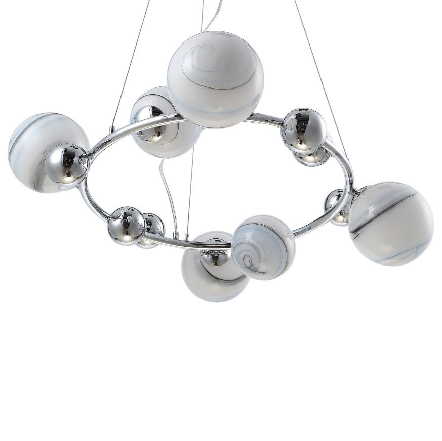 Подвесная люстра Crystal Lux Salvadore SP6H Chrome в #REGION_NAME_DECLINE_PP#