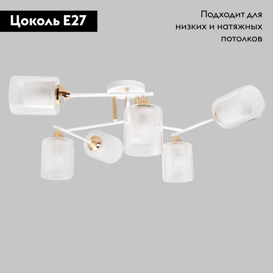 Потолочная люстра IMEX MD.2188-6-S-WH+FGD в Санкт-Петербурге