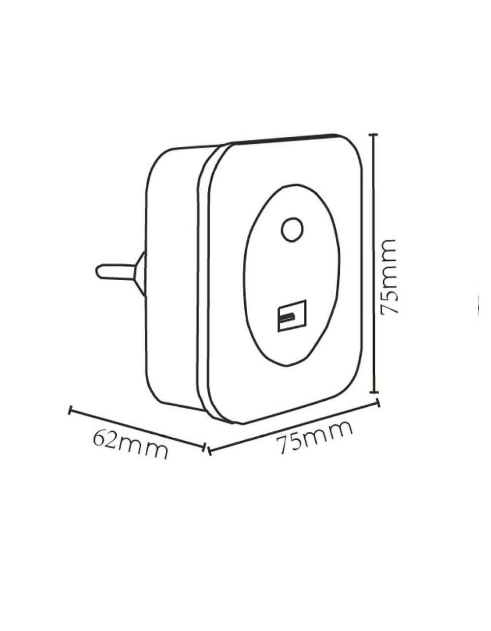 Настенный светодиодный светильник Lucide Led Night Light 22203/01/36 в Санкт-Петербурге