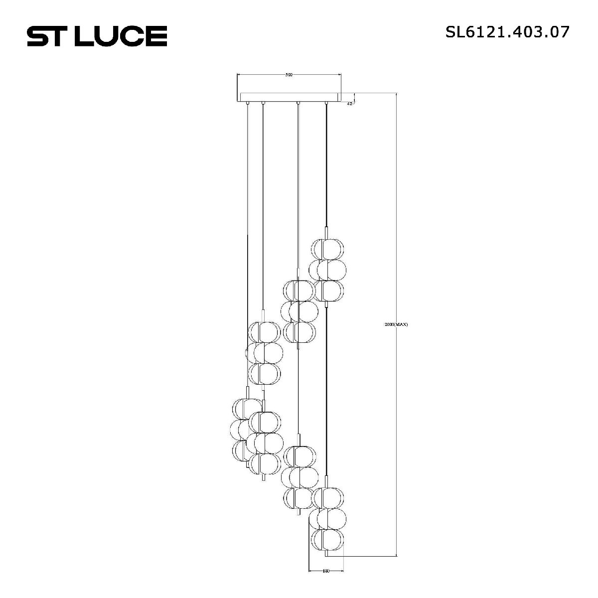 Каскадная люстра ST Luce Talisman SL6121.403.07 в Санкт-Петербурге