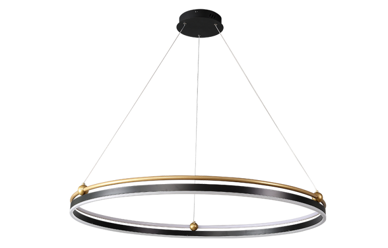 Подвесной светодиодный светильник Crystal Lux FERNANDO SP88W LED D1000 BLACK/GOLD в Санкт-Петербурге