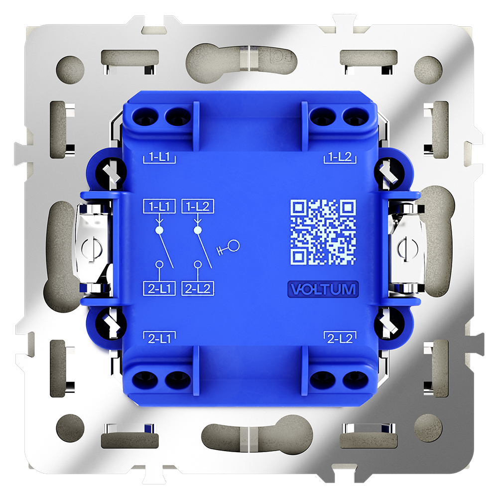 Выключатель двухклавишный Voltum S70 VLS020104 в Санкт-Петербурге