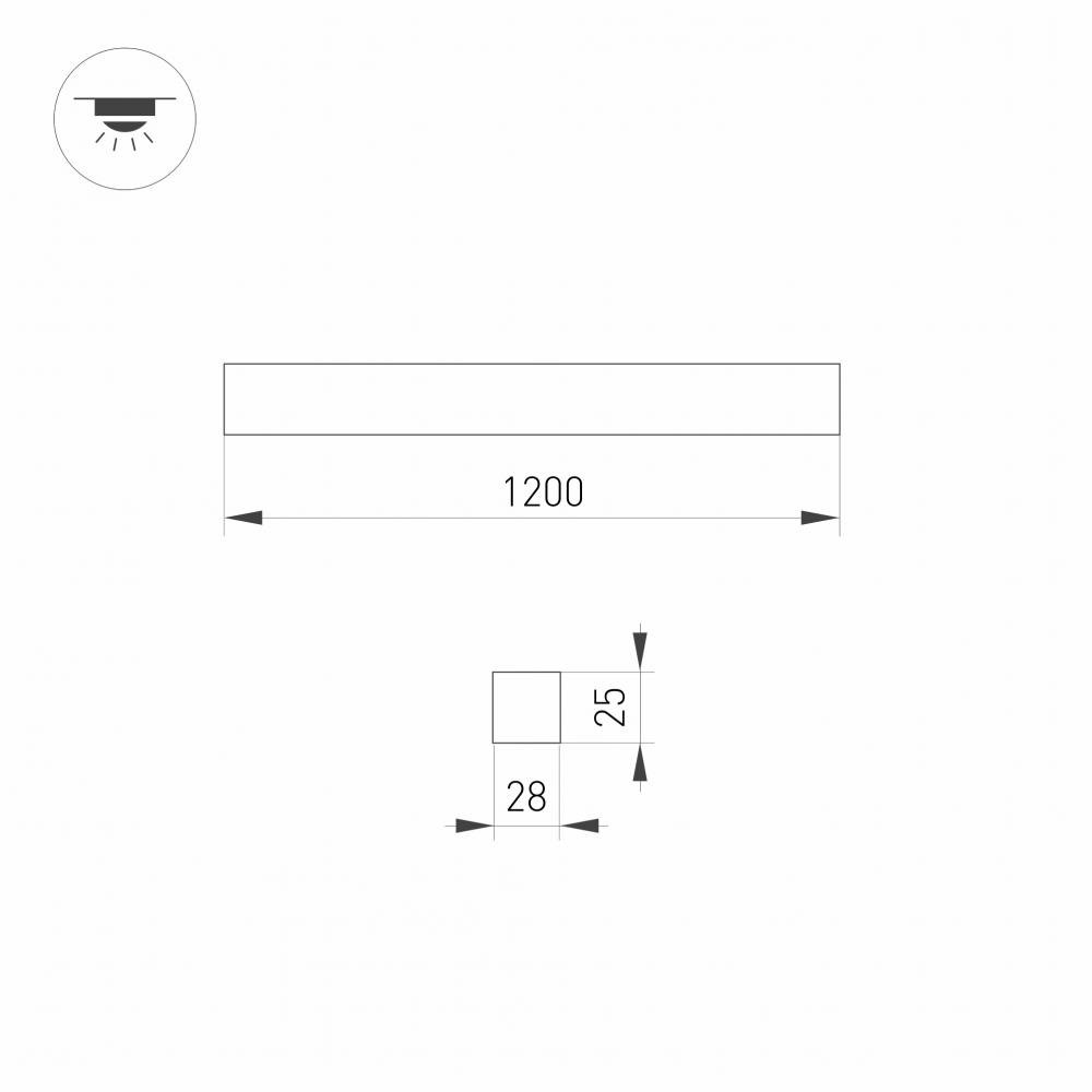 Потолочный светильник Arlight Snap-Starline-Flat-S1200-26W Day4000 031476 в Санкт-Петербурге