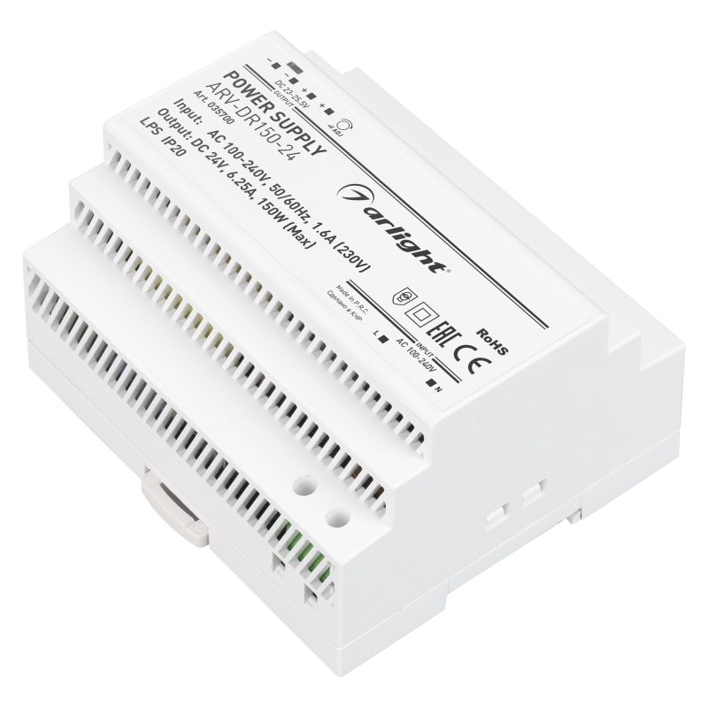 Блок питания Arlight ARV-DR150-24 (24V, 6.25A, 150W) 035700 в Санкт-Петербурге