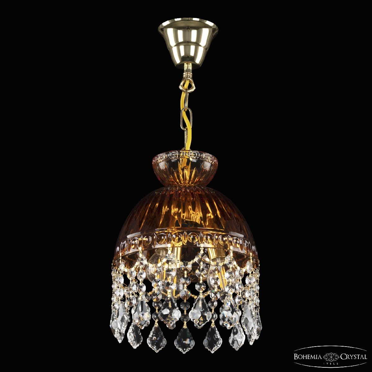 Подвесной светильник Bohemia Ivele Crystal 5478/22 G Amber/M-1G Leafs в Санкт-Петербурге