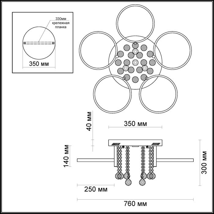 Потолочный светодиодный светильник Odeon Light Velo 3955/80L в Санкт-Петербурге