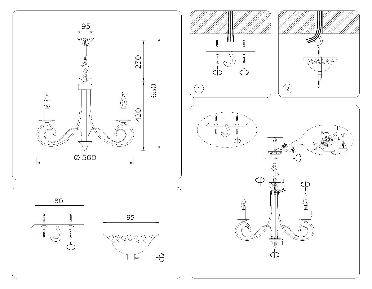 Подвесная люстра Ambrella Light Modern TR9605 в Санкт-Петербурге