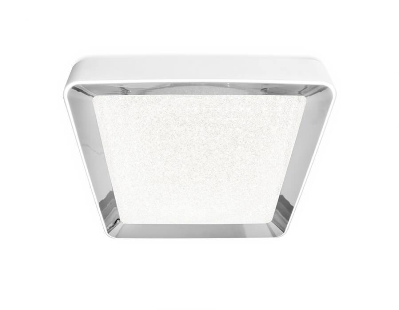 Потолочный светодиодный светильник Ambrella Light Orbital Crystal Sand FS1216 WH/CH 72W+29W D500*500 в Санкт-Петербурге