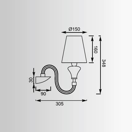 Бра Zumaline Chandelier MB2070-1BL в Санкт-Петербурге